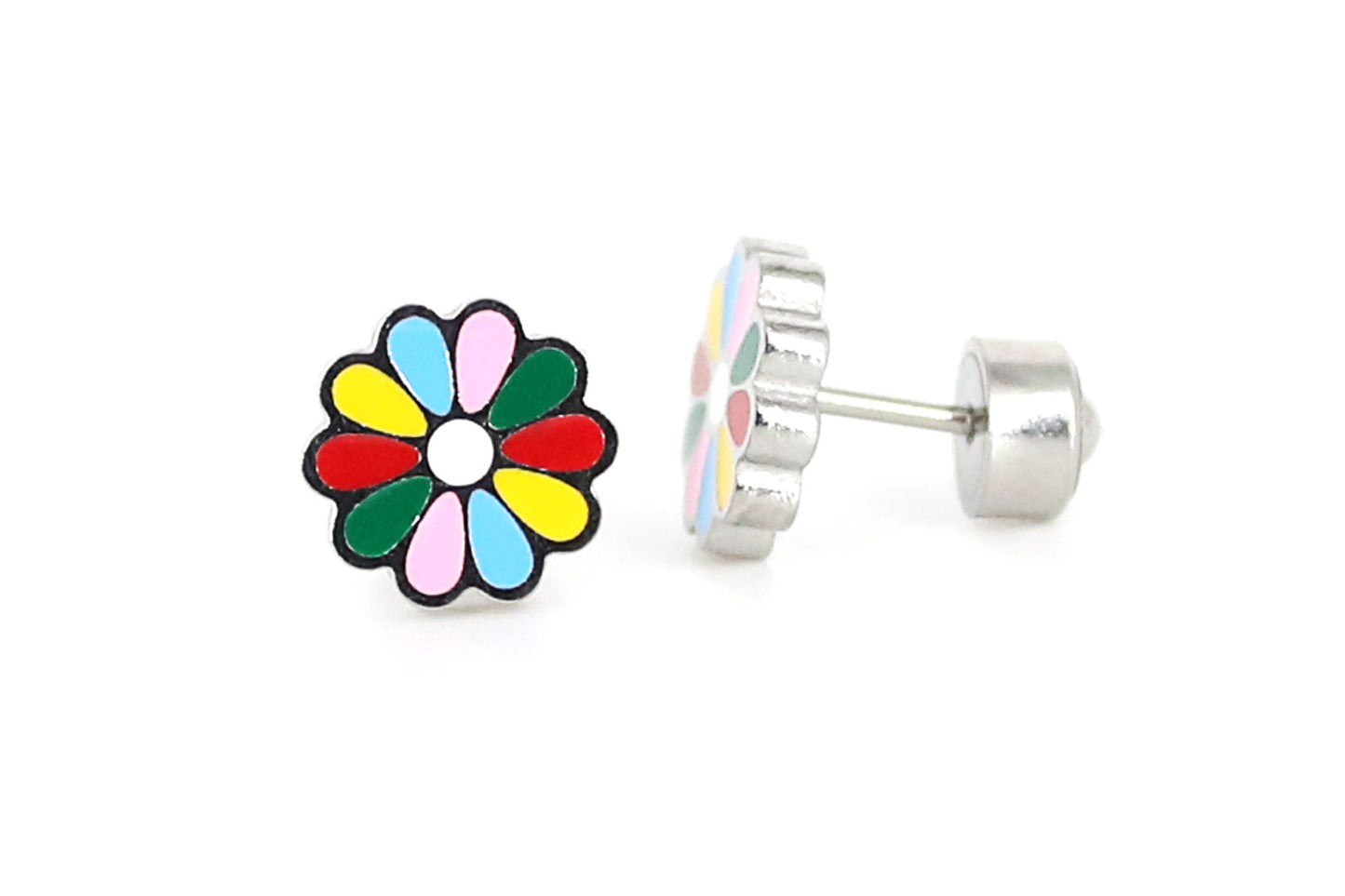 Colorful Bloom Studs